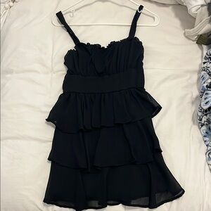 Black Tiered Mini Dress
